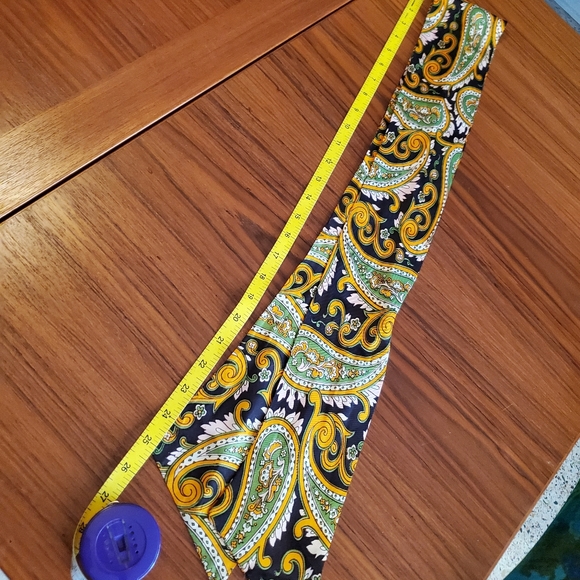 Vintage 60s paisley floppy bow Scarf - Picture 6 of 7